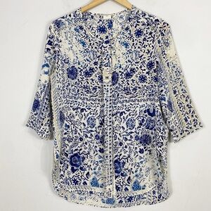 GERARD DAREL Silk Floral Blouse